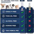 2 Bottles Cat Deterrent Spray – Natural, Non-Toxic Anti-Scratch Spray for Cats & Kittens – Indoor & Outdoor Pet Training Aid – Furniture & Carpet Protector (Blue, M)