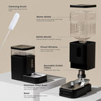 Gardner Pet Automatic Dog Water Dispenser Gravity Waterer with Stainless Steel Bowl Water Dispenser 8.5L Large Capacity Water Feeder for Dogs Cats Pets, BPA-Free Noise-Free (Black, 8.5L)