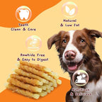 Jungle Calling Rawhide Free Treats for Dogs, Chicken Wrapped Cod Sticks Dog Treats, Soft Chewy Snacks for Training Rewards, 10.6 oz (Chicken)