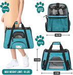 PetAmi Airline Approved Pet Carrier for Cat, Soft Sided Dog Carrier for Small Dog, Cat Travel Supplies Accessories Indoor Cat, Ventilated Pet Carrying Bag Medium Large Kitten Puppy, Small Heather Blue