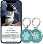 MYLUCKYTAG QR Code Dog ID Tags - Pet Online Profile - Scan QR Receive Instant Location Alert Email