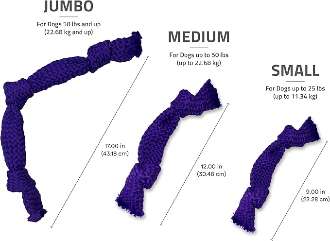 Playology Dog Toys | Dri-Tech Dental Rope Toy for Dogs - Gentle on Teeth | Medium Pork Sausage Scented Toy - Easy to Clean and Made from Non Toxic Materials