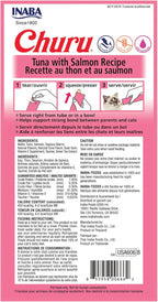 Churu Tuna with Salmon Recipe Lickable Creamy Purée Cat Treats 24 Tubes