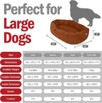 Majestic Pet 40 Inch Suede Calming Dog Bed Washable 40x29x9 (Inch) – Cozy Soft Round Donut Dog Bed with Spine Support for Dogs to Rest Their Head - Pet Bed Large – Rust (2025)