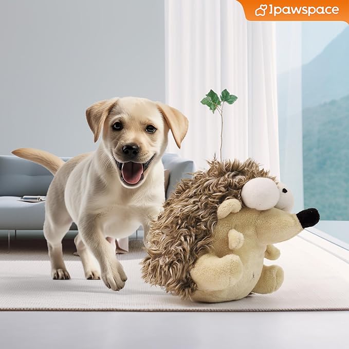 Interactive Dog Toy That Moves Active Ball for Dogs with Rechargeable Battery, Self Moving Balls and Plush Cover for Small & Medium Dogs to Chase, Barking Dog Toy Hedgehog (1 pack, Hedgehog)