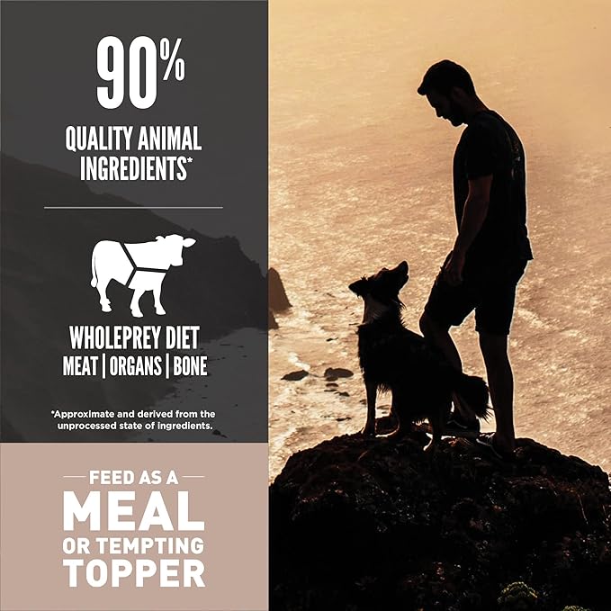 ORIJEN Grain Free High Protein Freeze Dried Dog Food & Topper Regional Red Recipe 16oz Bag