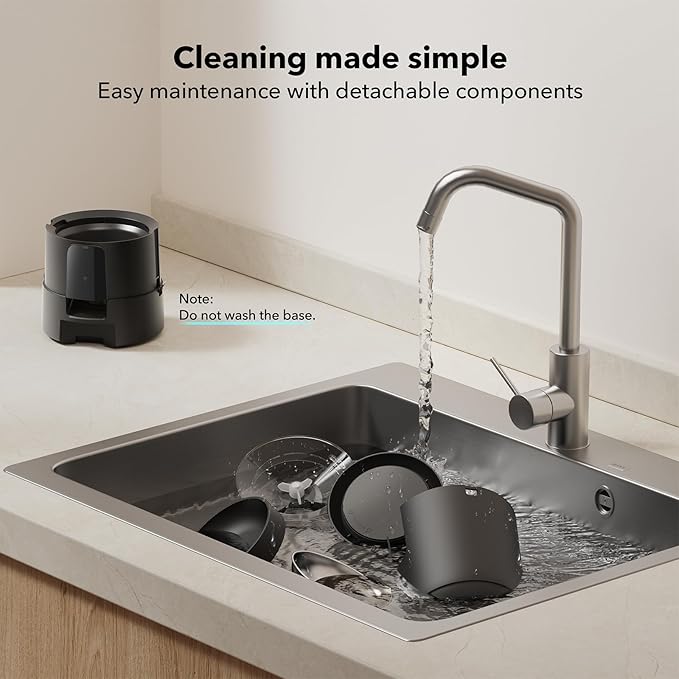 PETLIBRO Automatic Cat Feeder, Wi-Fi Rechargeable Cats Food Dispenser Battery-Operated with 30-Day Life, AIR 2.4G Wi-Fi Timed Pet Feeder for Cats & Dogs, 2L Auto Cat Feeder, Black