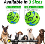 Giggle Ball for Dogs 2 Pack, Glowing Interactive Dog Toys Balls, Rolling Squeaky Toy for Large Medium Small Dogs, Fun Giggle Sounds Attract Attention When Rolled or Shaken - 3.94 inch
