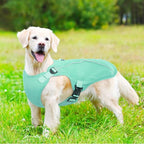 Kuoser Dog Cooling Vest, Pet Cooler Coat, Breathable Doggie Cool Jackets for Medium Dogs, Reflective Cooling Harness, Puppy Summer Essentials Green L
