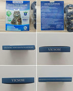 VICSOM 4 Pack Flea and Tick Collar for Cats, 32 Months Treatment, Waterproof Adjustable Kitten Flea Collar, Flea Prevention, Black