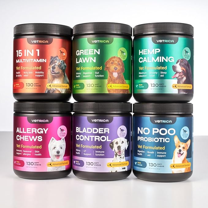 Calming Chews for Dogs Anxiety Relief - Hemp Calming Chews for Dogs with Valerian Root, Hemp Seed Oil, Turmeric, L-Theanine - Soft Treats for Storms, Fireworks, Separation, Vet Visits, Grooming