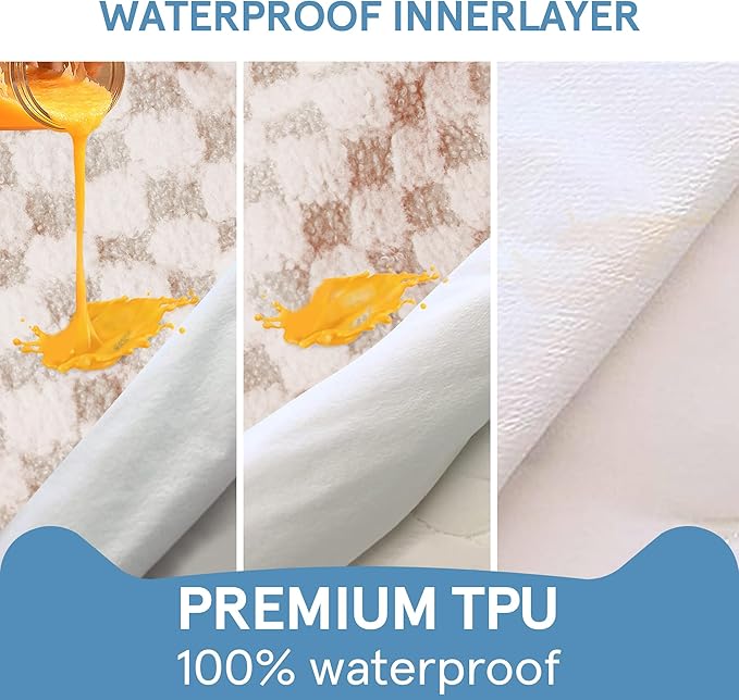 Round Dog Bed for Medium Dogs & Cats -Washable Dount Cute Cat Bed for Indoor Cats, Orthopedic Sherpa Fleece Soft Cozy Calming Pet Bed with Removable Zipper Cover (Khaki Check, (30x30x8inches))