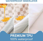 Round Dog Bed for Small Dogs & Cats -Washable Dount Cute Cat Bed for Indoor Cats, Orthopedic Sherpa Fleece Soft Cozy Calming Pet Bed with Removable Zipper Cover (Khaki Check, (23x23x8inches))