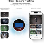 aosu Security Cameras Outdoor Wireless, 2 Cam-Kit, No Subscription, Solar-Powered, Home Security Cameras System with 360° Pan & Tilt, Auto Tracking, 2K Color Night Vision, Easy Setup, 2.4 & 5GHz WiFi