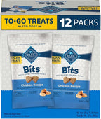Blue Buffalo BLUE Bits Natural Soft Moist Training Dog Treats TOGO Chicken Recipe Bags, contains Twelve (12) oz bags