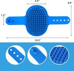 Ultra-Soft Pet Grooming Brush with Adjustable Ring - Ideal for Dogs & Cats of All Hair Types - Bath, Shower & Massage Tool (Blue, 1-Pack)