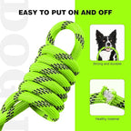 lynxking Slip Lead Dog Leash Reflective, Heavy Duty Comfortable Strong Rope Leash for Large Medium Small Dogs No Pull Training (Light Green, Small 3/8in x 6ft-Slip Lead)