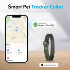 GPS Tracker for Dogs, 2 in 1 Pet Tracking Smart Collar (Only iOS), No Monthly Fee GPS Tracker Dog Collar, Real-time Location Comfortable PU Tracker Tag for Small, Medium Large Dogs(Locator Included)