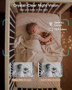 ARENTI WiFi Baby Camera Monitor B2 Kit 2025 Upgraded, 5-inch Wireless Display, Smartphone App, Encrypted Connection, Lullaby, Super Night Vision, Auto Tracking, Temp Sensor, Support Local Storage