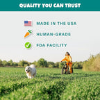 Apples+Carrots Plant-Based Fruit Dog Treats - Carrot and Apple Soft & Chewy - Healthy Vegetarian, Vegan Dog Treats with Organic Ingredients - Low-Protein, Hypoallergenic, Gluten-Free