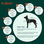 Kuoser Warm Dog Coat, Waterproof Dog Coats for X-Small Dogs, Adjustable Durable Doggie Winter Jacket Reversible Cozy Puppy Cold Weather Apparel from Small to Large Breed, Blue XS