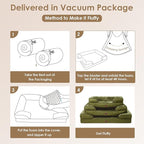 EHEYCIGA Orthopedic Dog Beds for Large Dogs, Waterproof Memory Foam Large Pet Bed with Sides, Non-Slip Bottom and Egg-Crate Foam Dog Couch Bed with Washable Removable Cover, Olive Green