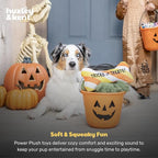 Huxley & Kent Halloween Funny Dog Toy w/Squeaker – Power Plush Squeaky Dog Toys for Small, Medium & Large Dogs – Soft Stuffed Animal for Indoor Play & Fetch - Tricks for Treats, One Size