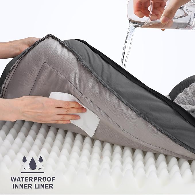 INVENHO Orthopedic Extra Large Dog Bed, XXL Waterproof Dog Sofa, Egg-Crate Foam Couch with Washable Removable Cover, Waterproof Lining and Nonskid Bottom