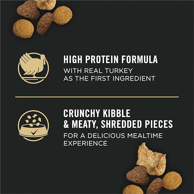 Purina Pro Plan Hairball Management, Indoor Cat Food, Shredded Blend Turkey and Rice Formula - 12 lb. Bag