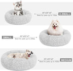 MIXJOY Comfortable Donut Cuddler Round Dog Bed Ultra Soft Washable Dog and Cat Cushion Bed (23'', Grey)