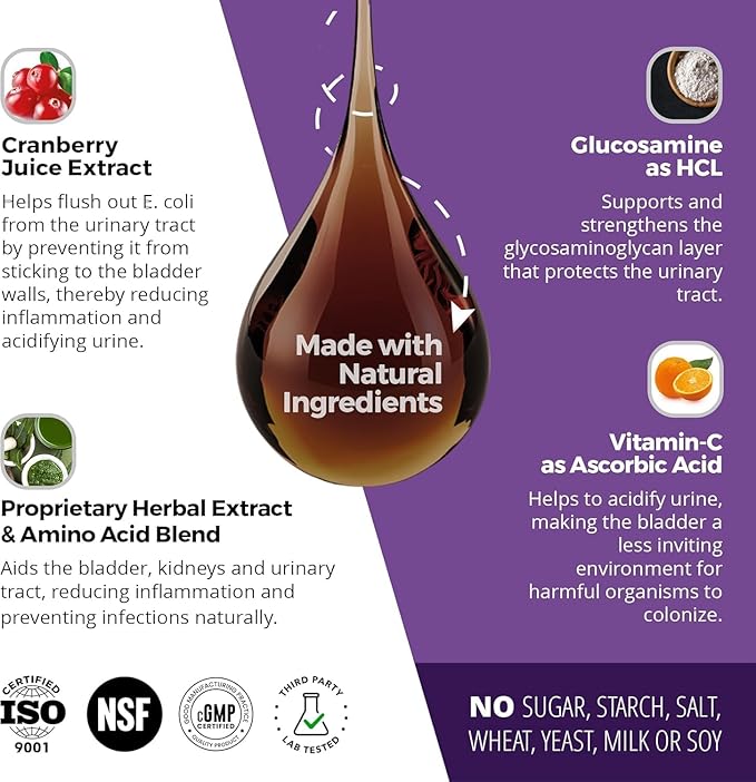 Cat & Dog Urinary Tract Treatment, Bladder & Kidney Support for Dogs and Cats, Powerful Yet Gentle Pet Care, with Liquid Cranberry & Glucosamine, Salmon Flavor, 6 oz Bottle, 2 Pack