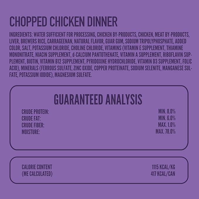 A Strong Heart Wet Dog Food, Chopped Chicken Dinner - 13.2 oz Cans (Pack of 12), Made in The USA with Real Chicken