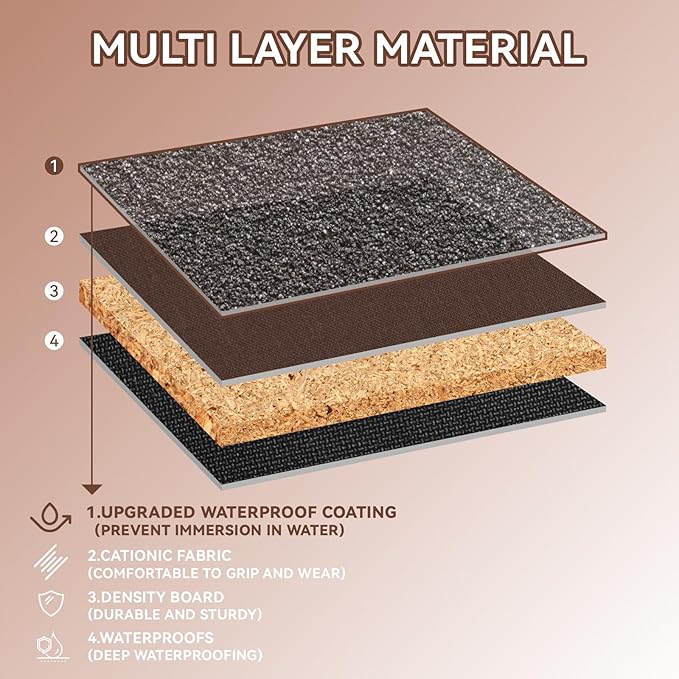 Outdoor Cat House for Shelter Feral Cat, Outside Waterproof Cat House for Outdoor/Indoor Cats, Insulated Cat Bed for All Seasons with Cozy Cushion (Brown, Large Zip Style)