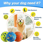 Dog Balls, Indestructible Tennis Balls for Dogs, Durable Bouncy Dog Toy Balls for Aggressive Chewers, Interactive Dog Toys for Fetch Game, Lightweight Floating Dog Toys