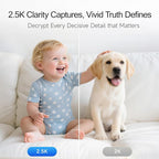 2.5K Pet/Dog Camera with Speaker/Phone App, No-Monthly-Fee AI Person/Pet/Cry Detection Security Camera Indoor, PTZ 2.4GHz WiFi Baby Monitor Cameras for Home Security, Night Vision, 2-Way Talk