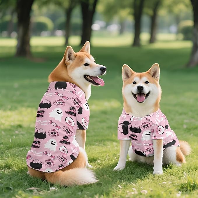 Halloween Dog Shirt for Large Dogs Ghost Dog Clothes Soft Breathable T-Shirts Halloween Outfit Party Cosplay Supplies for Pet Puppy Cat Pullover Clothes Comfortable & Easy to Wear