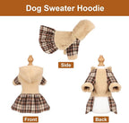 Dog Sweater Hoodie Dog Winter Clothes for Small Dogs Boy Girl Pet Hoodies for Dogs Cold Weather Coats Fall Puppy Sweatshirt Chihuahua Yorkie Cat Sweater Costumes