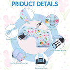 BINGPET Cat Harness and Leash Set Escape Proof for Walking,Step-in Harness with Lightweight Soft Breathable Mesh,Adjustable Easy Control Harness for Kitten Puppy Small Medium Large Cats(Flower,L)