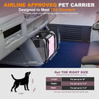 Pet Carrier Airline Approved on Wheels - Two Sided Expandable Cat Soft Carrier for Puppy and Cats Under 26lbs, Rolling Cat Carrier for Airplane, Camping, Outdoor