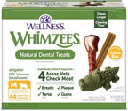 Wellness WHIMZEES Value Box Dog Dental Treats, Natural Chews, Medium Size (44 Count)