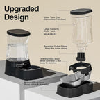 Gardner Pet Automatic Dog Water Dispenser Gravity Stainless Steel Water Waterer Feeder, 100% BPA-Free Large Capacity Water Feeding Bowls for Medium & Large-Sized Dogs Cats Other Pets -(1 Gallon)