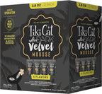 Tiki Cat After Dark, Velvet Mousse, Variety Pack, Grain & Potato Free Formula, with High Protein & Nutrient Dense Blended Irresistible Organ Meat, 2.8 oz. Pouch (Pack of 12)