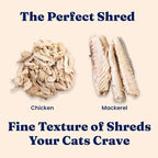 Solid Gold Wet Cat Food Shreds in Gravy - Healthy Canned Cat Food Made w/Real Chicken & Mackerel Shreds, Vitamins & Minerals - Grain Free & Gluten Free Canned Meals for Cats & Kittens - 24ct/3oz Can