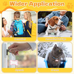 12 Pack Blank Dog Tags Engraved, Zinc Alloy Bone Shape Dog Name Tag, 1.8in Pet ID with Lobster Clasp for Engraving Name Phone Number (6 Colors)