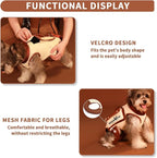 Dog Lift Harness Dog Carrier VES Harness Adjustable Leash with Small Puppy Treat Bag,Fits Most Cars,L