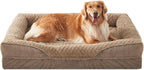 INVENHO Orthopedic Dog Beds Large Sized, XL Washable Egg-Crate Memory Foam Dog Couch with Washable Removable Cover, Waterproof Lining and Nonskid Bottom