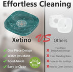 3L Dog Water Bowl No Spill 101oz Large Capacity Spill Proof Slow Drinking Water Feeder No Splash Pet Water Bowl Vehicle Carried Travel Dog Bowl for Sloppy Messy Drinkers Cats(Teal Blue)