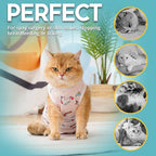 Avont Cat Recovery Suit - Kitten Onesie for Cats After Surgery, Cone of Shame Alternative Surgical Spay Suit for Female Cat, Post-Surgery or Skin Diseases Protection -Rainbow(L)