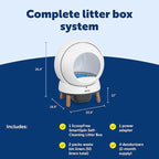 PetSafe ScoopFree SmartSpin Self-Cleaning Litter Box Bundle – Advanced Odor Control – App Controlled – Up to 2 Weeks of Hands-Free Cleaning – Includes Litter Mat, 50 Waste Bin Liners, 4 Deodorizers