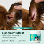 Dog Ear Cleaner Wipes - Dog Ear Infection Treatment Fast Relief from Ear Itching and Inflammation, Cat Ear Wipes Gently Remove Ear Wax Debris and Smelly (50 Pcs, Lavender)